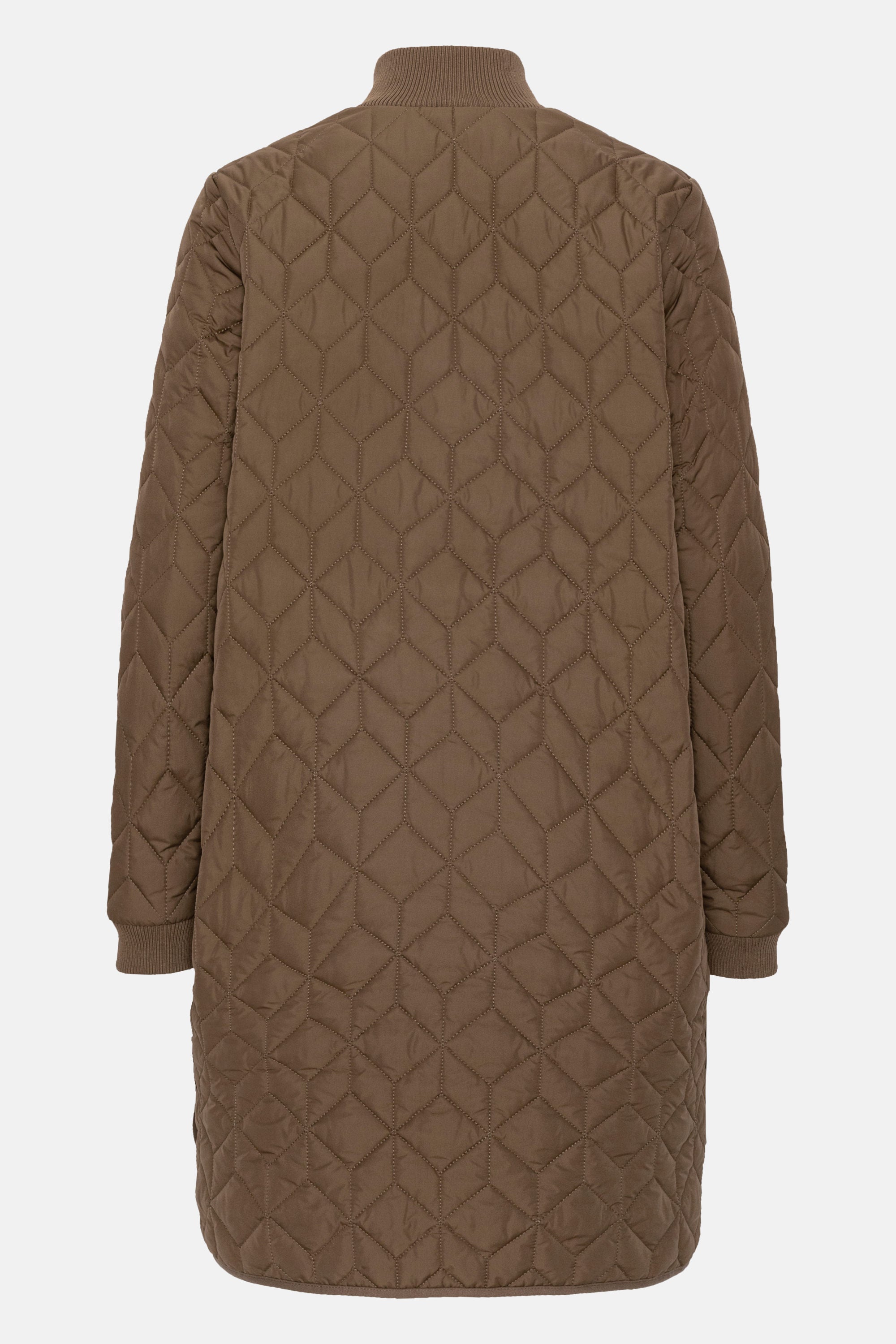 Lång Quiltad Jacka - Cub Brown